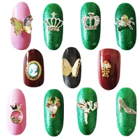 10pc nail ab rhinestones crystal crown jewelry butterfly diamond alloy manicure glitter clear sticker for 3d nail art decoration