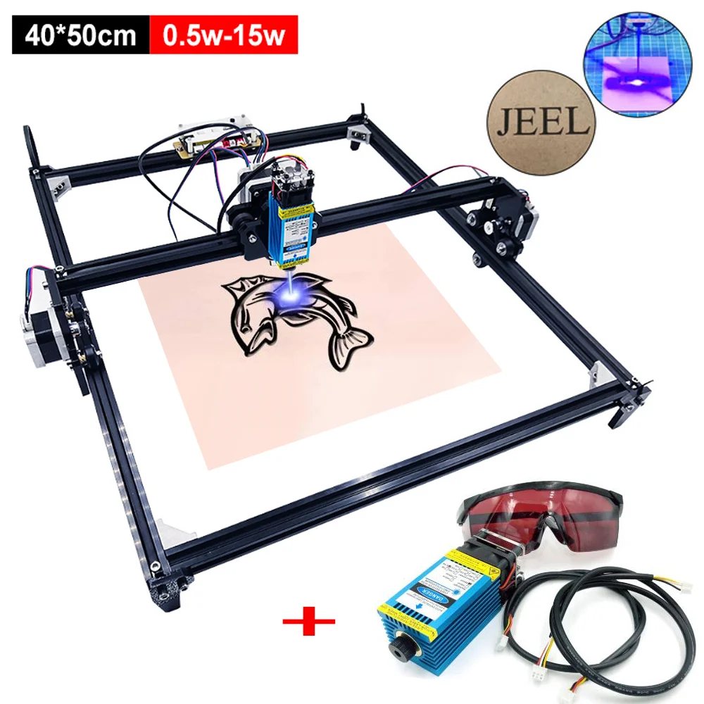 4050 Laser Engraving Machine 2 Axis DIY Laser Engraver For Wood Acrylic Leather Metal Engraver Cutting Machine 400x500mm 0.5-15W