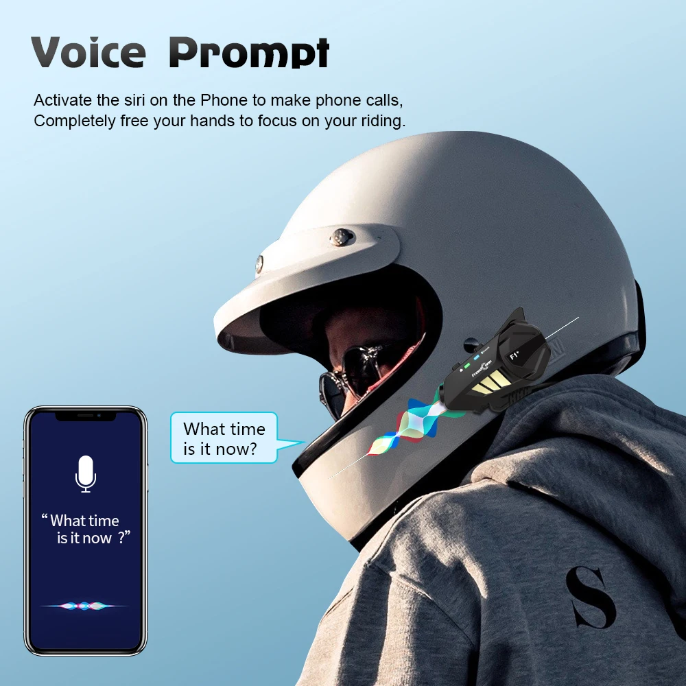 

Freedconn F1 Plus 6 Motorcycle Riders Group Intercom Waterproof HD Len 1080P Video Bluetooth Wifi Helmet Interphone Recorder DVR