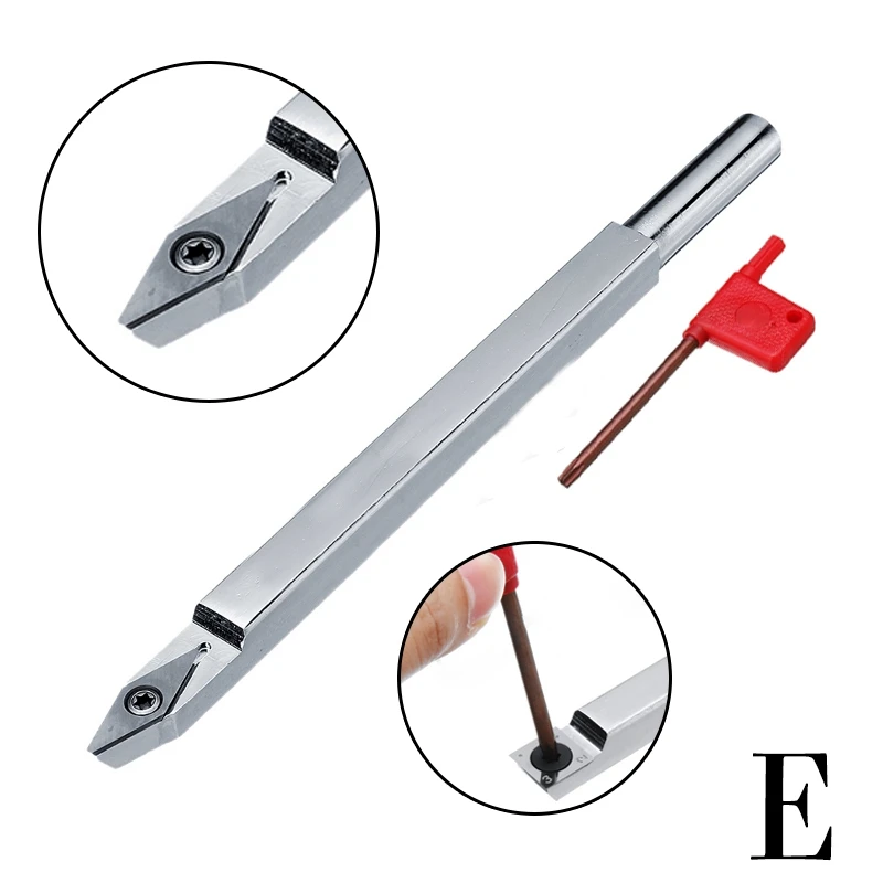 

2021 Alloy Turning Tool With Wood Carbide Insert Cutter Square/Round DIY Lathe Rotary Cutter Rod Woodworking Machine Accessories