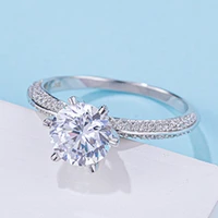 luxury women 925 sterling silver 1 5ct moissanite rings couples wedding diamond jewelry proposal paired for famale birthday gift