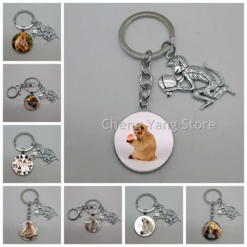 Парный брелок с подвеской в виде обезьяны для автомобиля женская сумка гламур