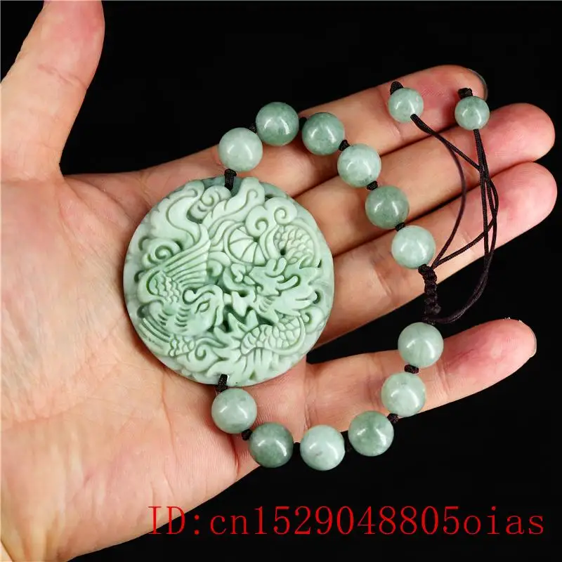 Нефритовый дракон феникс браслет ювелирные изделия очарование Мода жадеит