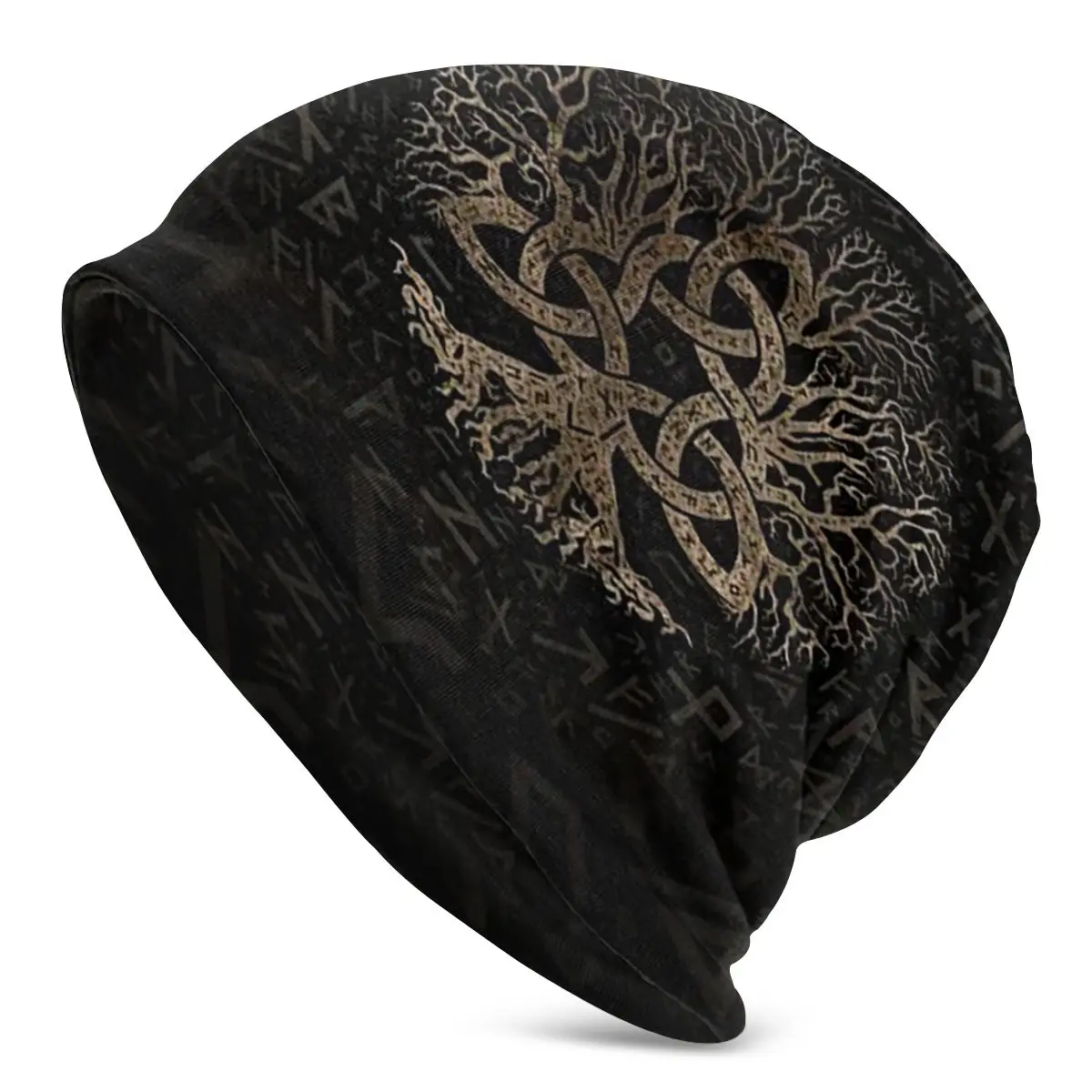 

Tree Of Life With Triquetra Viking Hat Vintage Cool Outdoor Skullies Beanies Cap unisex Men Women's Female Winter Warm Knit Hat