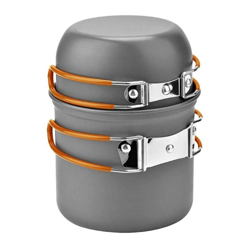 

Portable Outdoor Tableware Ultralight Outdoor Hiking Pot Camping Utensils Cookware Aluminum Alloy Camping Tableware Pot Pan Set