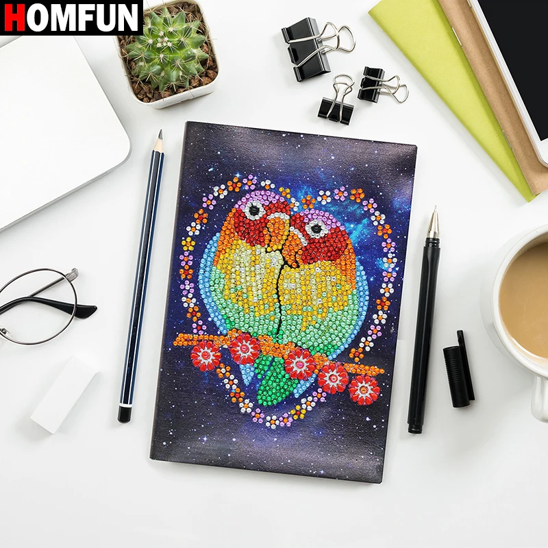 HOMFUN A5 блокноты 5D DIY алмазная живопись особой формы Дневник Книга Алмазная вышивка