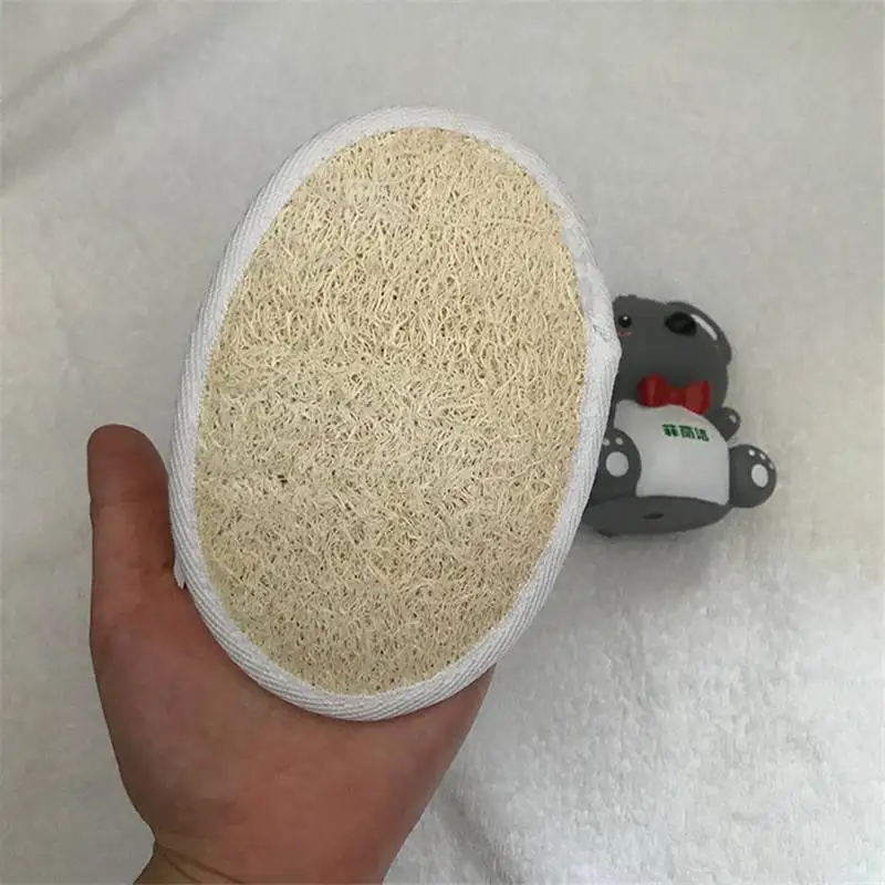 Скруббер для тела отшелушивающая щетка ванны Губка из натуральной люфы скруббер