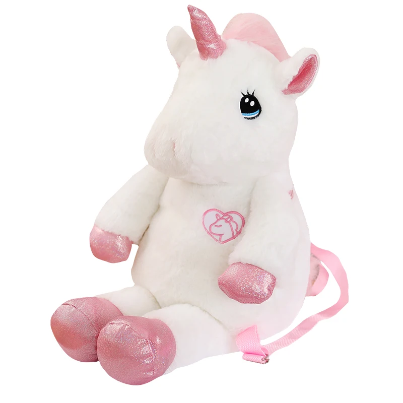 

Hot New Kawaii Unicorn Plush Backpack Rainbow UnicornSoft Toy Plush Shoulder Bag Children Kids Girls Birthday Gift Doll