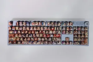 Колпачки для клавиш PBT с принтом, 104 клавишкомплект, 5 сторон, механическая клавиатура, комиксы и аниме, OEM профиль
