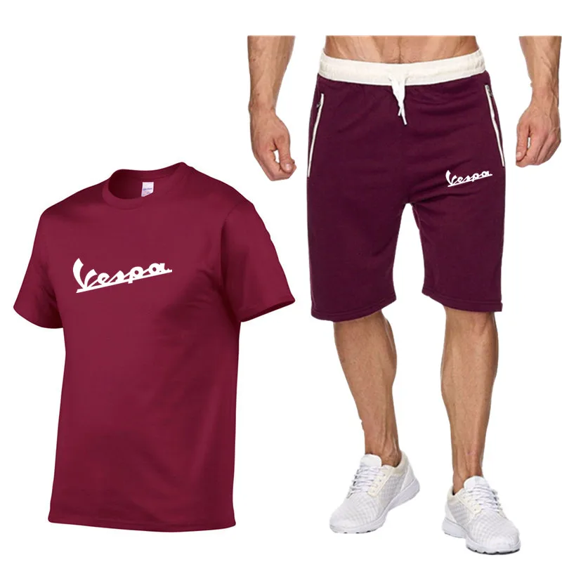 Мужской повседневный спортивный костюм Vespa комплект из 2 предметов футболка и