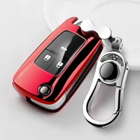 soft tpu car key case cover fold keychain shell for buick chevrolet cruze opel vauxhall insignia mokka encore styling accessorie
