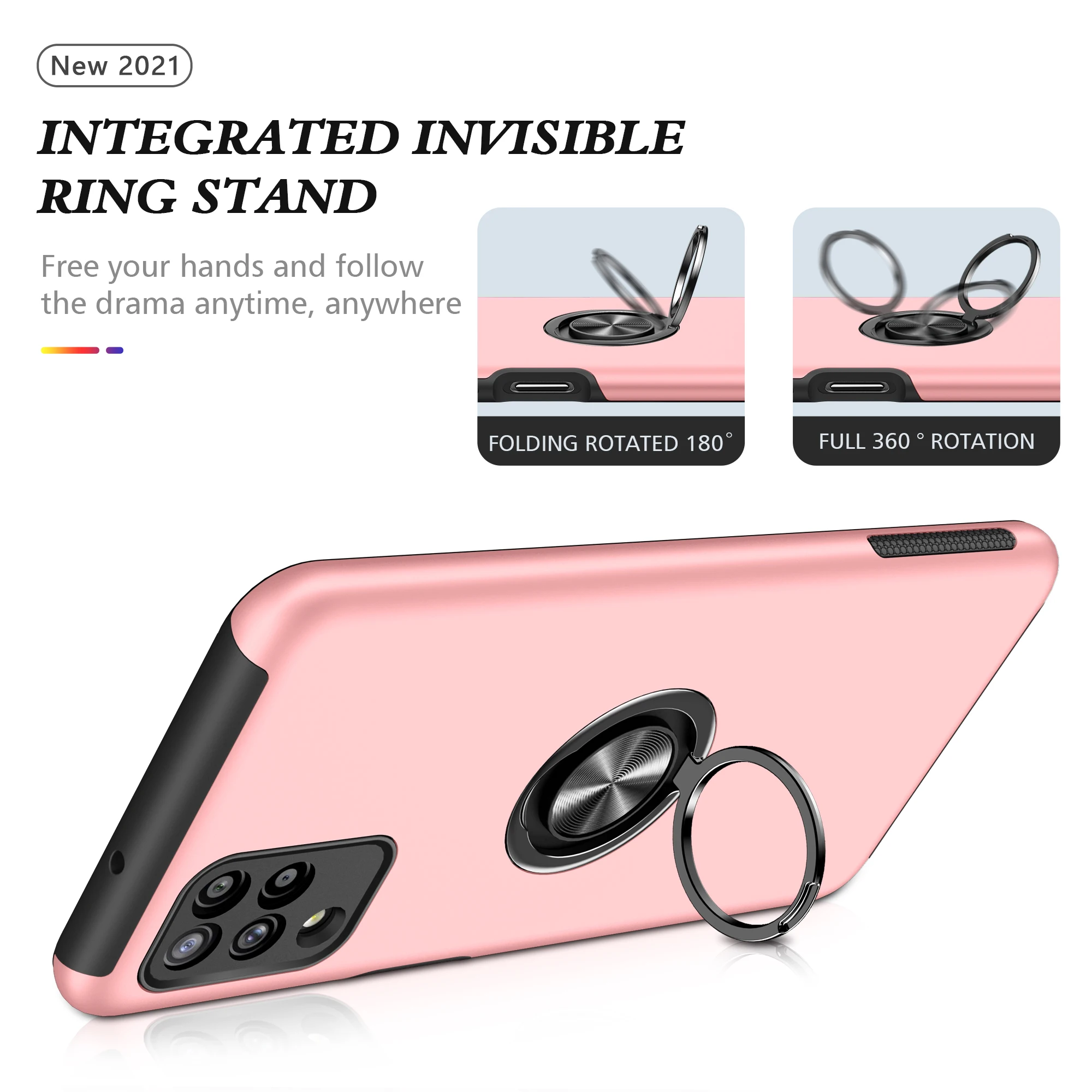 

Shockproof Phone Case For Samsung Galaxy Note A11 M11 A42 A21S A01 20 A12 A32 A52 A51 A71 A72 M51 Ultra Core 4G 5G Bracket Cover