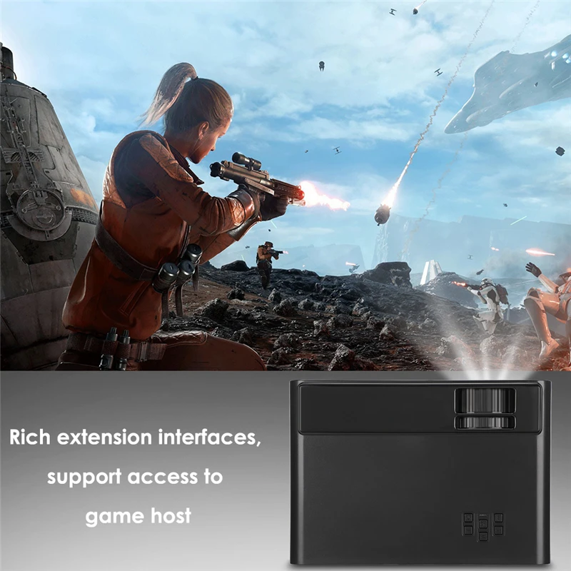 Портативный светодиодный проектор Wi Fi Bluetooth 1080P для домашнего кинотеатра HDMI USB