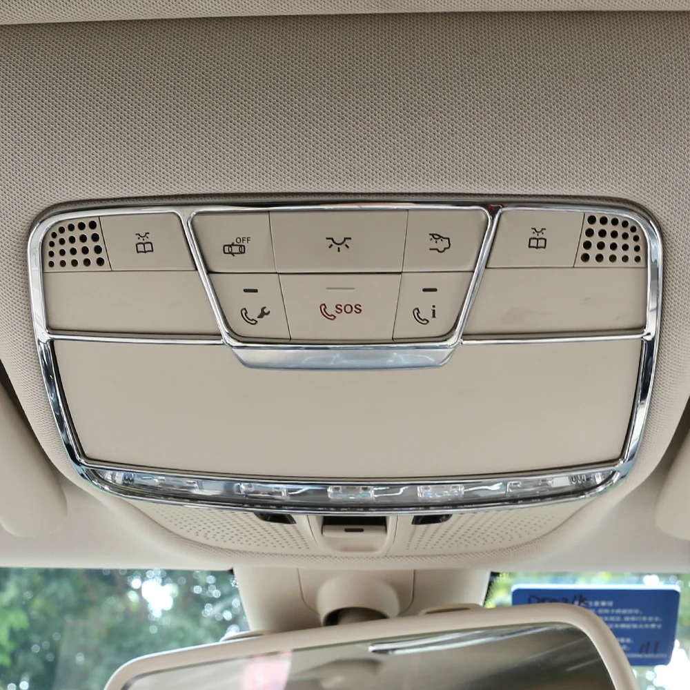 

Car roof lamp frames ambient light reading light for W205 W213 W222 Mercedes Benz C E S GLC class atmosphere no damage install