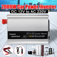 2000w modified sine wave transformer dc 12v to ac 220v usb car power inverter charger converter adapter dc 12 to ac 220