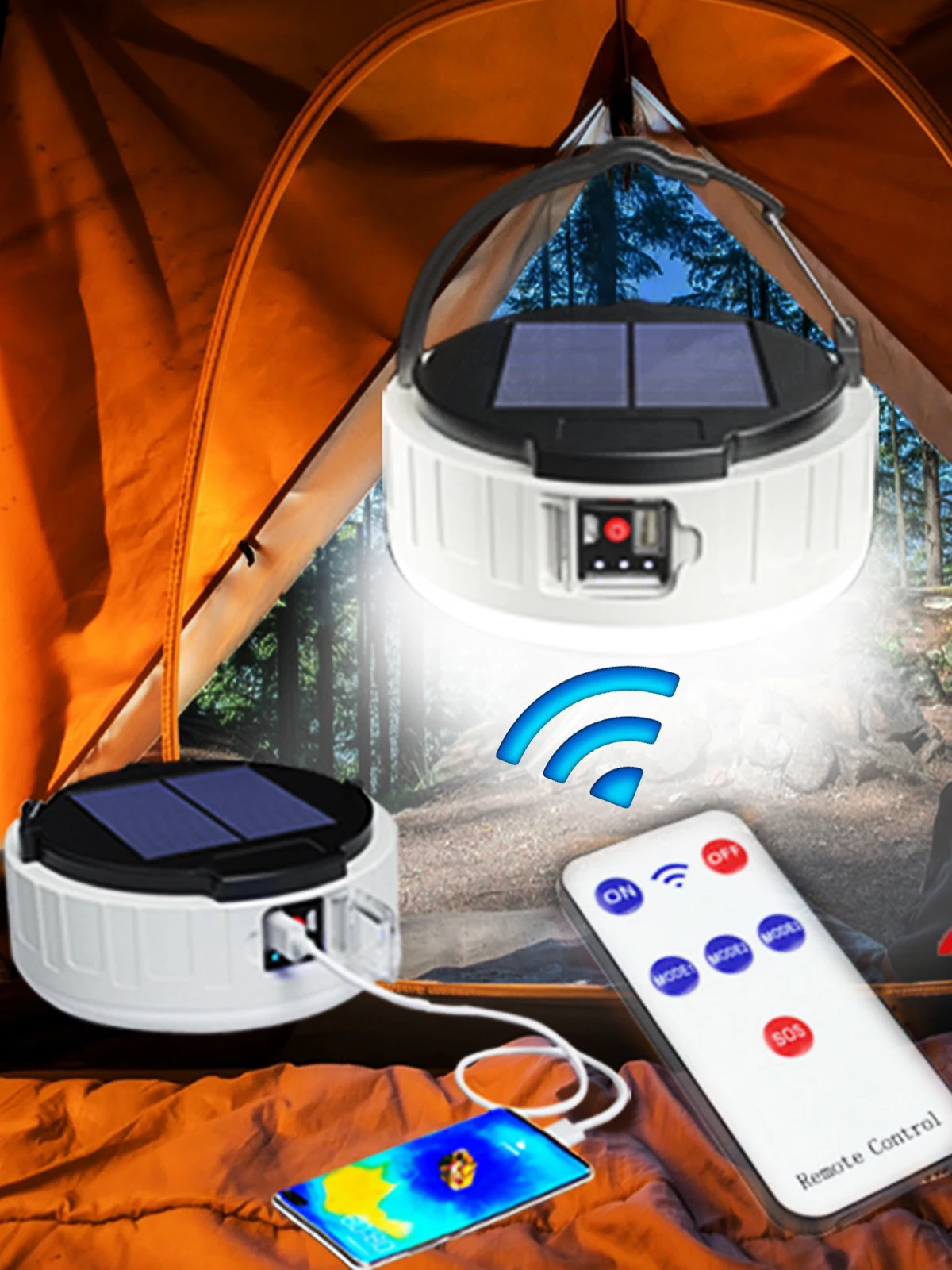 MalloMe Camping Tent Lantern Bulb Lights 4 Pack Portable Camp LED Lamp  W4 