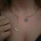Женское ожерелье с подвеской в виде капли воды