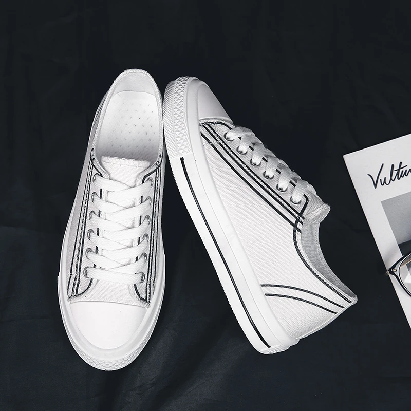 Кеды женские с вулканизированной подошвой модные повседневные холщовые