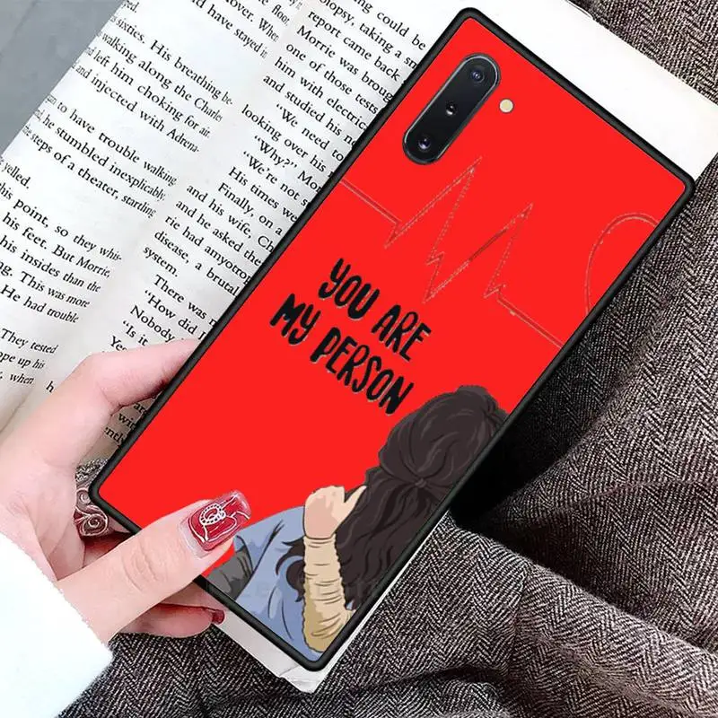 

Greys Anatomy You're My Person color Phone Cases For Samsung Galaxy S8 S9 S10 Plus S10E Note 3 4 5 6 7 8 9 10 Pro Lite cover