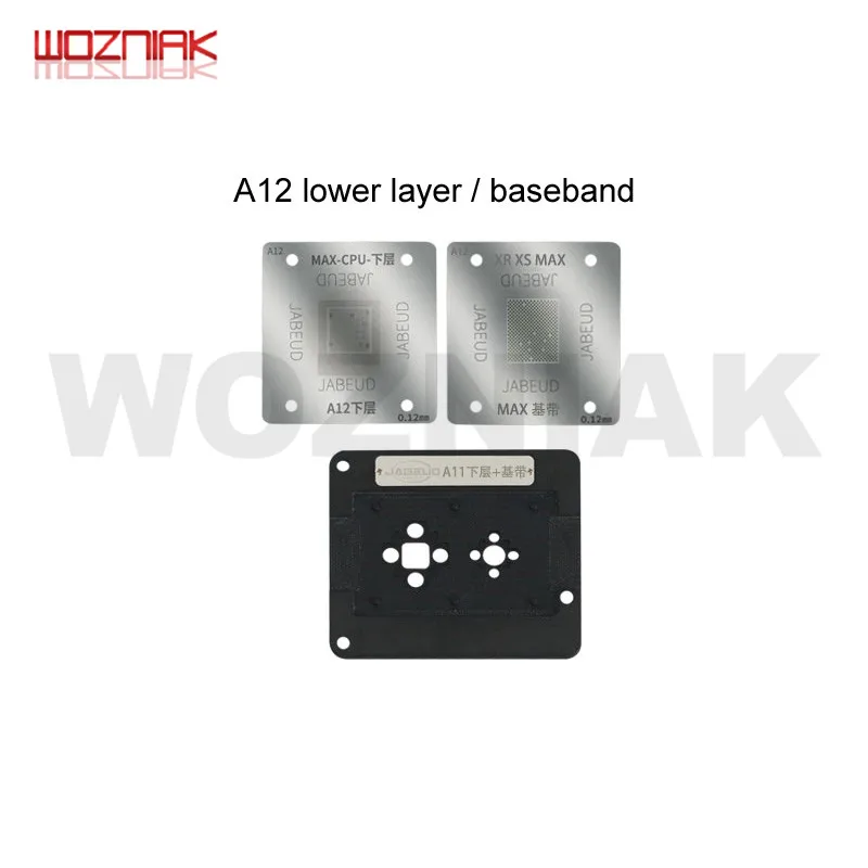 A12 lower JABE UD для iPhone A8 A9 A10 A11 A12 Baseband cpu BGA трафареты с магнитной основой позиционирования - Цвет: A12 lower
