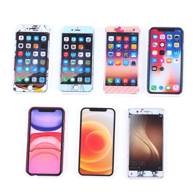 

1PC 1:12 Dollhouse Miniature Mobile Phone Model Toys Doll House Accessories Kids Girls Toys
