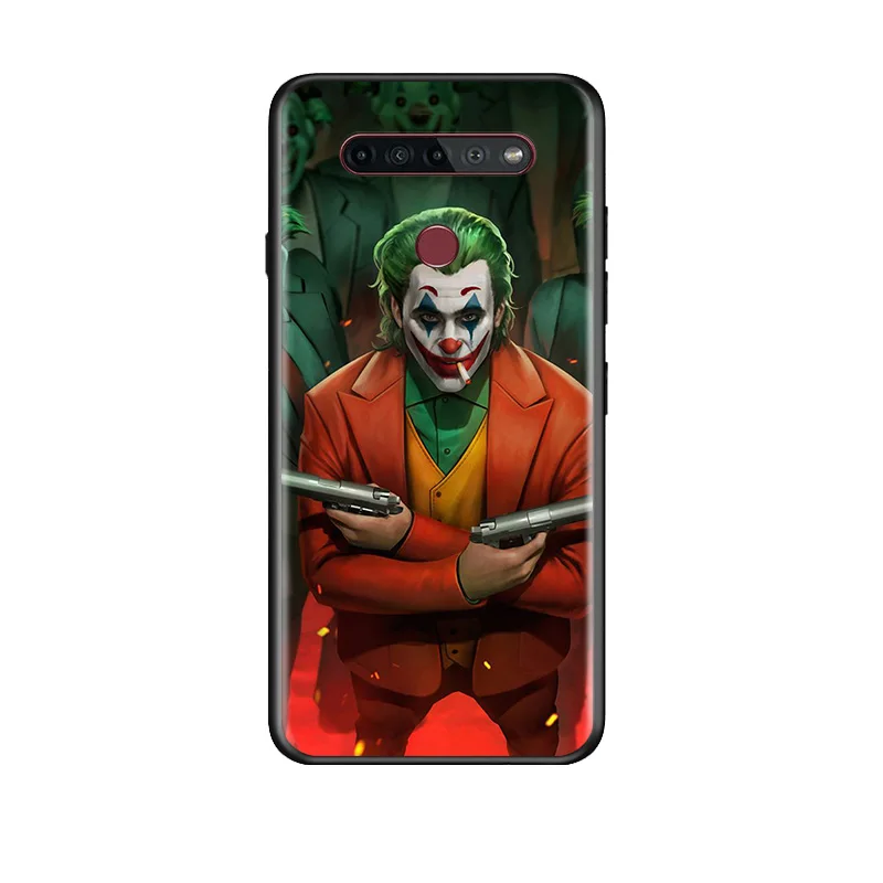 

Cool Crazy Joker For LG G8 V30 V35 V40 V50 V60 Q60 K40S K50S K41S K51S K61 K71 K22 ThinQ 5G TPU Silicone Black Phone Case