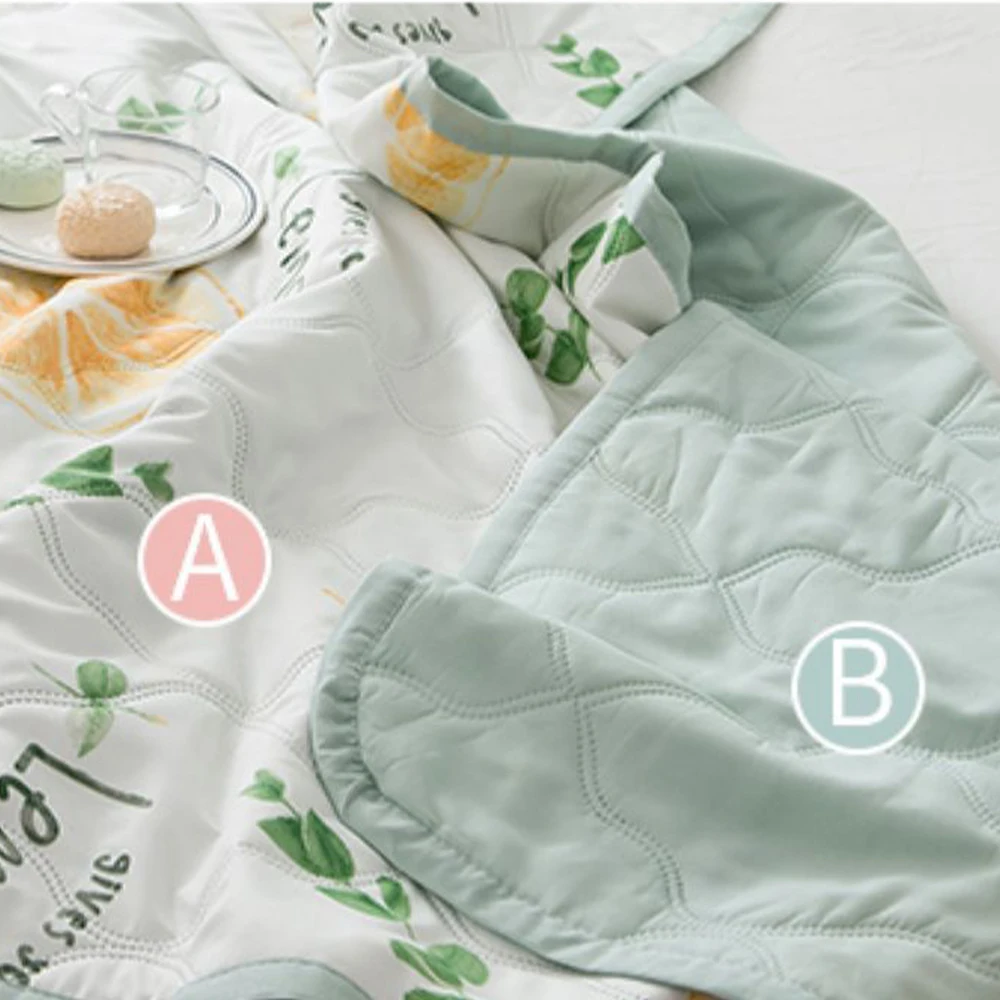 Летнее стеганое одеяло YanYangTian покрывало в клетку на кровать двойное с воздушным