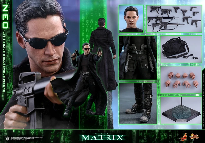 Горячие игрушки MMS466 Матрица Нео Keanu Ривз 12 дюймов 1/6 фигурка Новинка | Игрушки и