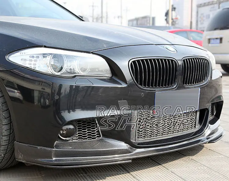 3D стиль Реальные углеродного волокна передний спойлер 3 шт. для BMW F10 M TECH бампер 532i