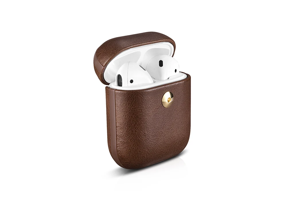 Чехол XOOMZ для Apple Airpods из натуральной кожи для Airpods 1 2 винтажная Защитная сумка для Airpods 2 1 жесткий чехол для ПК