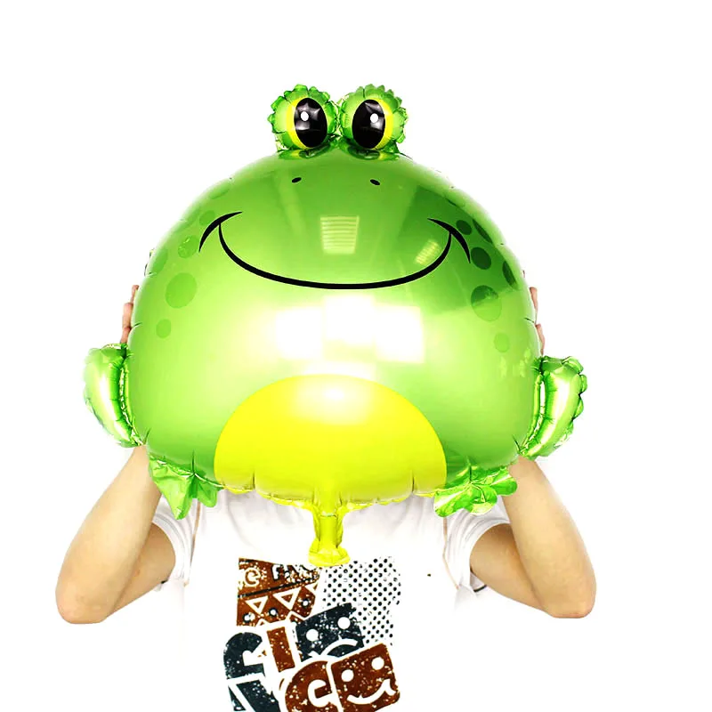 Large frog Лесные гелиевые шары в форме животных для дня рождения принадлежности лиса Ежик белка енот воздушный шар из фольги Детские вечерние принадлежности - Цвет: Large frog