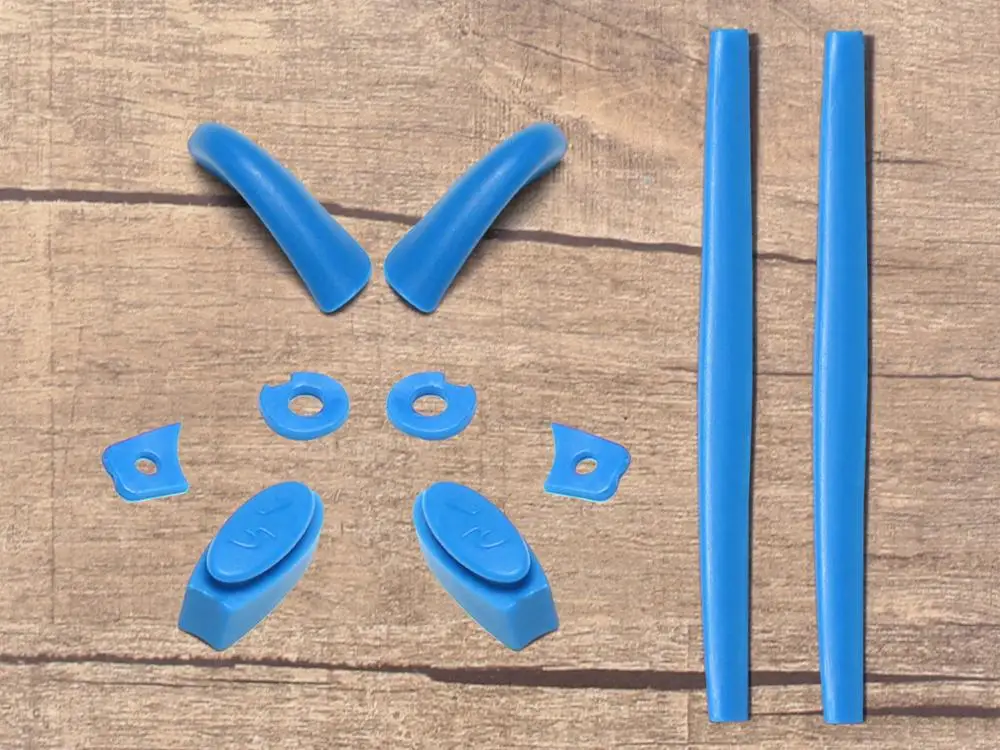 Sky Blue Rubber Kit Vonxyz 20+ выбор цвета поляризованные Сменные линзы для-оправа Окли Джульетта - Цвет линз: Sky Blue Rubber Kit