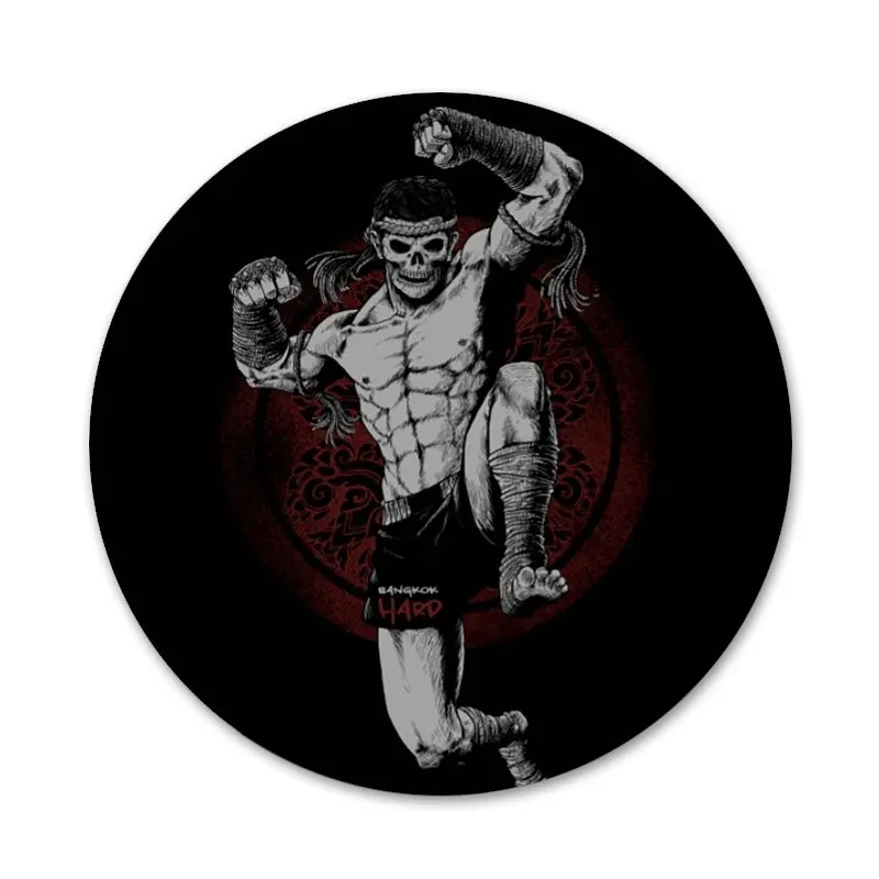 Значки для боксерских перчаток Muay Thai Металлические одежды рюкзака украшение 58 мм