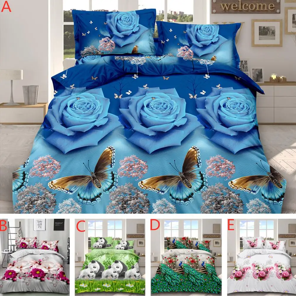 AsyPets 4 шт./компл. с 3D принтом стильный комплект постельного белья простыня