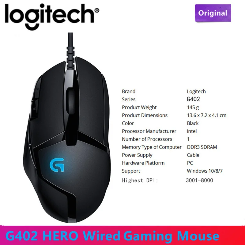 Logitech G Pro /G402 /G502/ G703 wireless RGB lighting mechanical counterweight gaming competition mouse USB laptop | Компьютеры и