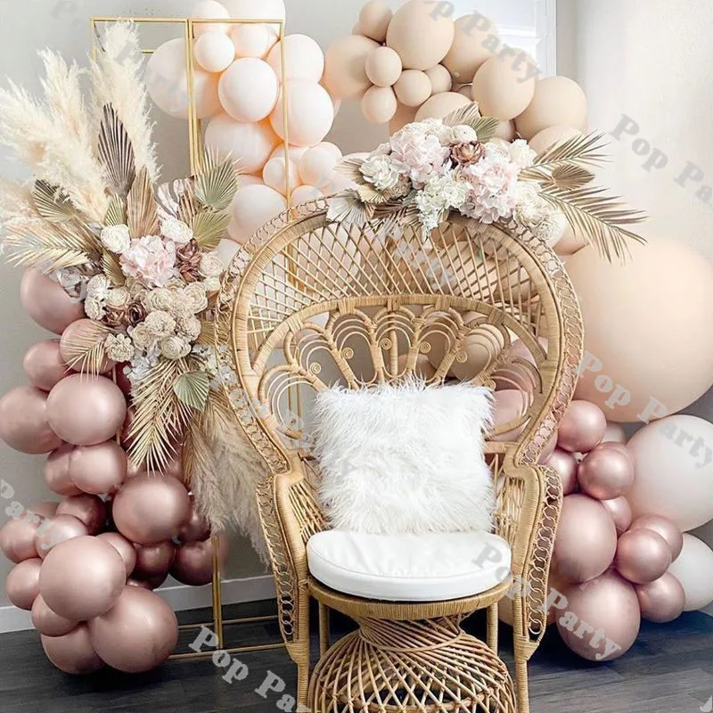 

Warm Morandi Color Balloon Arch Set Birthday Party Baby Shower New Year Decoration Supplies Doubled Layer Ballon Combination 107