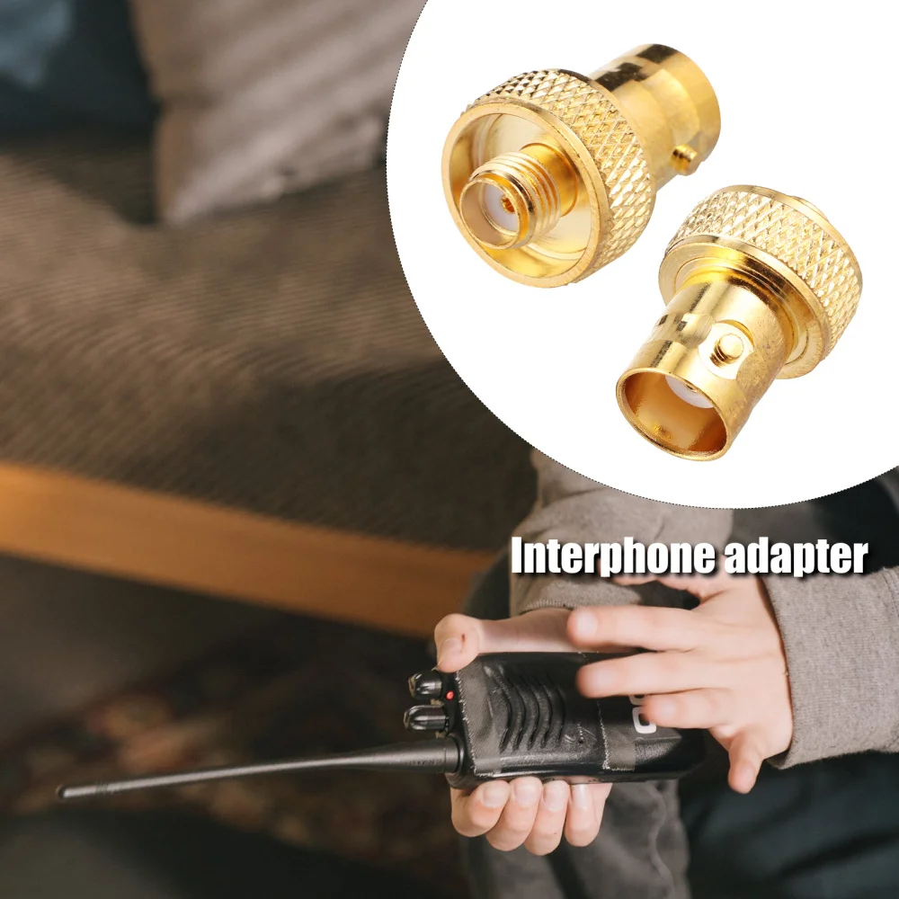 

4Pcs Interphone Coaxial Antenna Adapters BNC Female to SMA Female Connectors