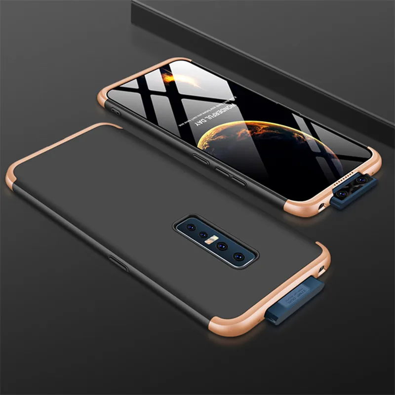 Цветной чехол Vivo V 17 V17 Pro с полным покрытием на 360 градусов противоударный матовый