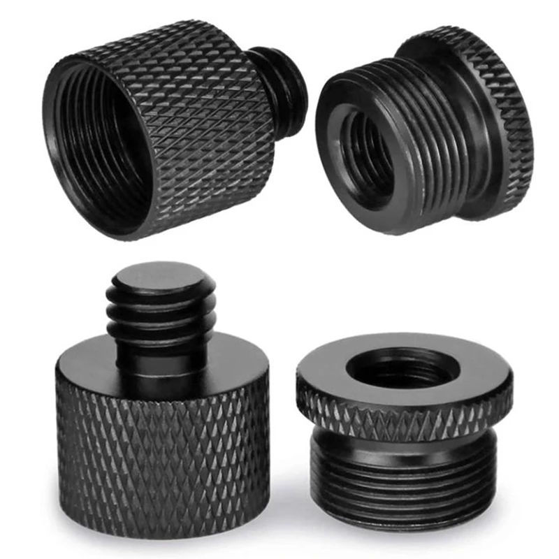 

4 Pcs Mic Thread Adapter 5/8 Female to 3/8 Male and 3/8 Female to 5/8 Male Screw Adapter Thread for Mic Stand Mount
