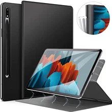 For Samsung Galaxy Tab S7 Plus Fe Case,Magnetic Stand Cover With Pencil Holder For Galaxy Tab S6 Lite Case
