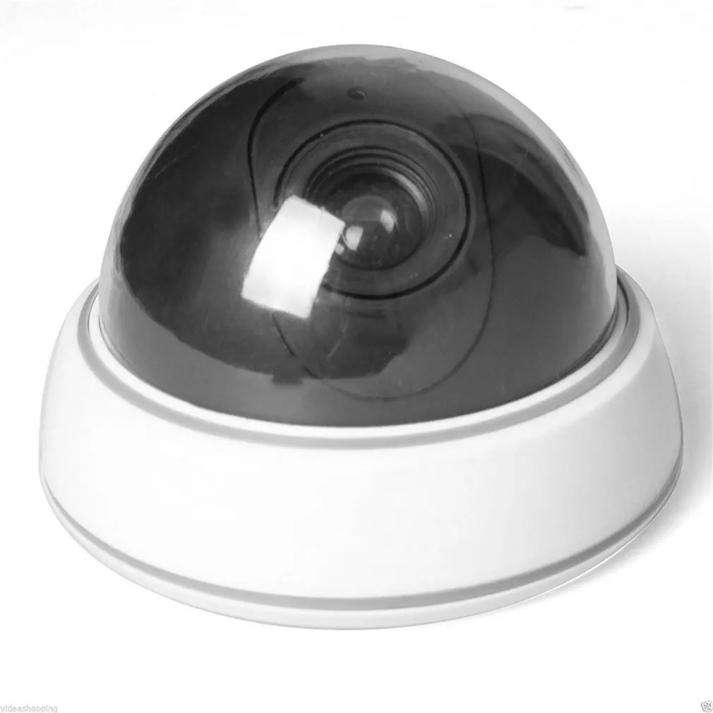 

Home Safe Camera Outdoor Indoor Red LED Flashing Light White Dummy Dome CCTV Security Camera Cam