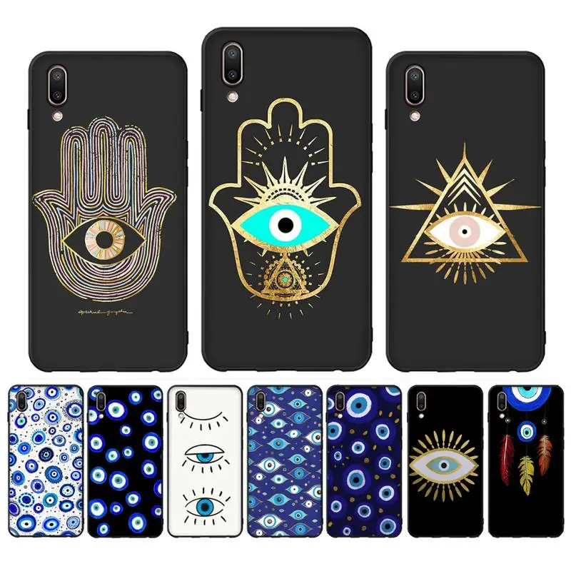 

Evil eye Phone Case Case For Oppo Reno Realme C3 6Pro Cover For vivo Y91C Y17 Y19 Funda Capa