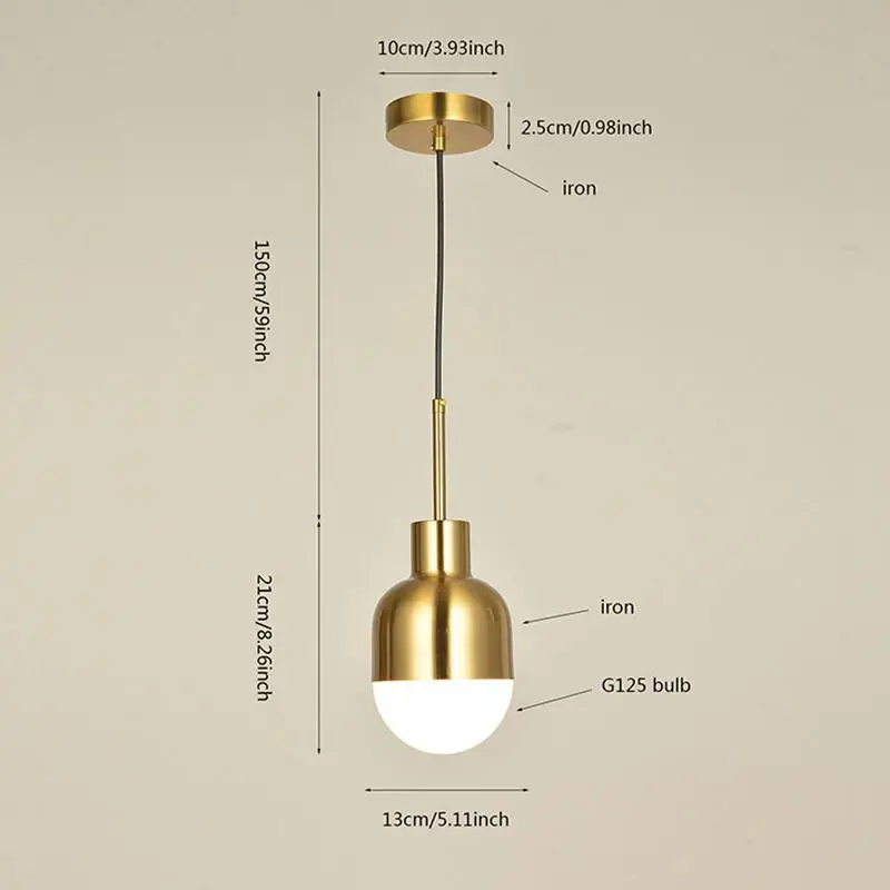 LukLoy Copper Lamp Nordic Pendant Light Hanging Lights Kitchen Lighting Loft Bar Modern Metal Suspension | Лампы и освещение