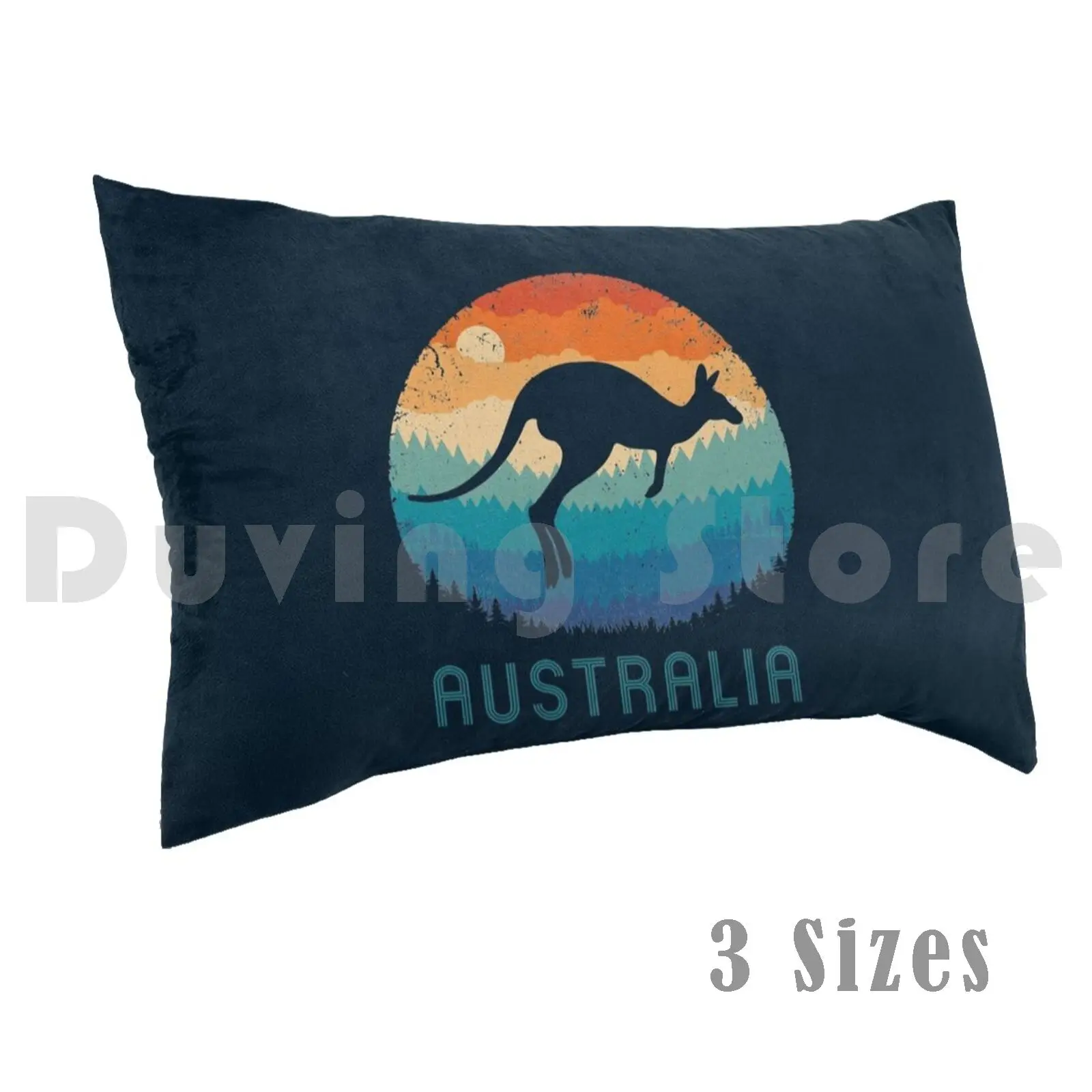 

Australia Kangaroo Retro Pillow Case 20x30 inch Australia Kangaroo Outback Aussie Pride Australian Day Perth