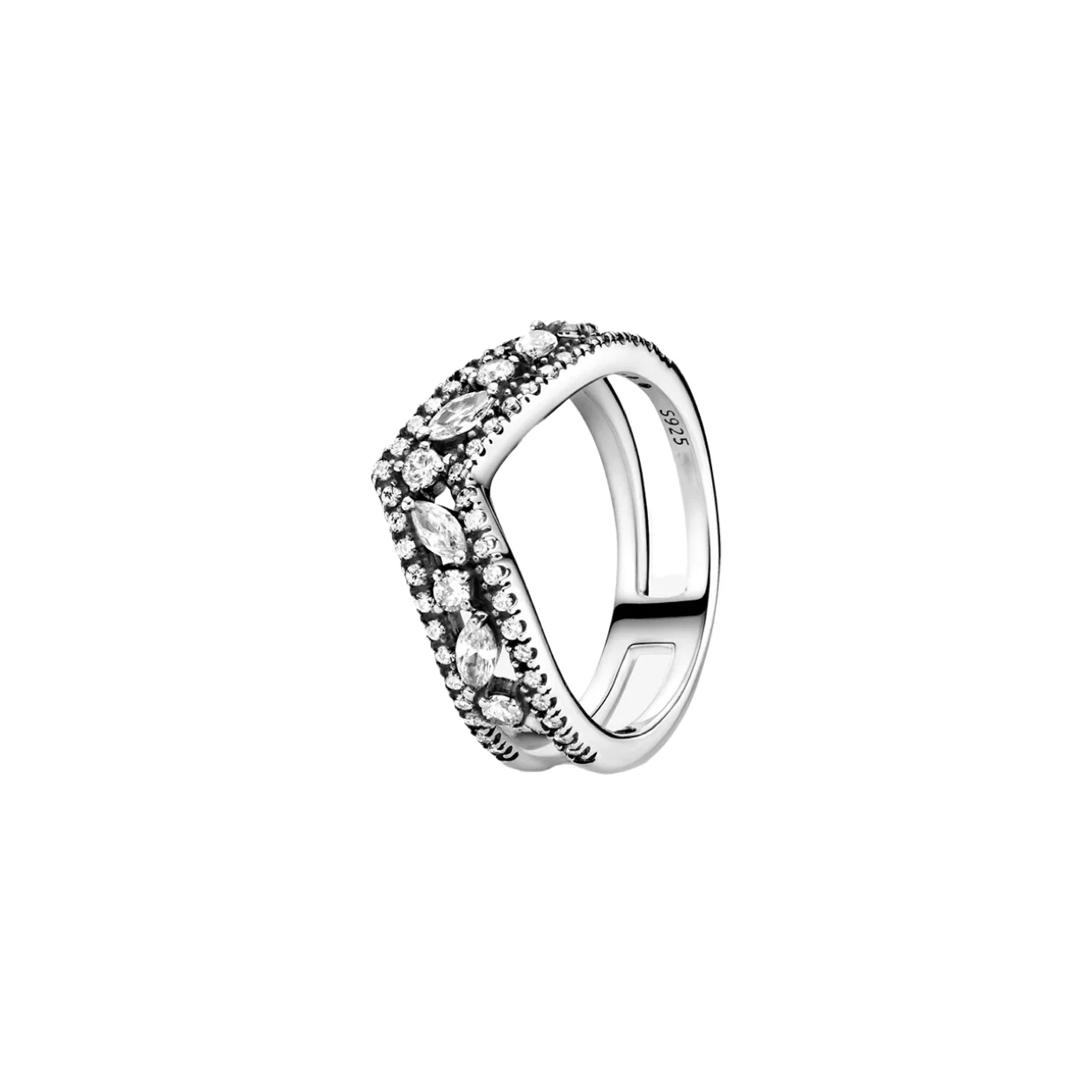 

2021 Hot Sale 925 Sterling Silver Sparkling Daisy Flower Crown Finger Ring For Women Girl Original Brand Jewelry Fine Gif
