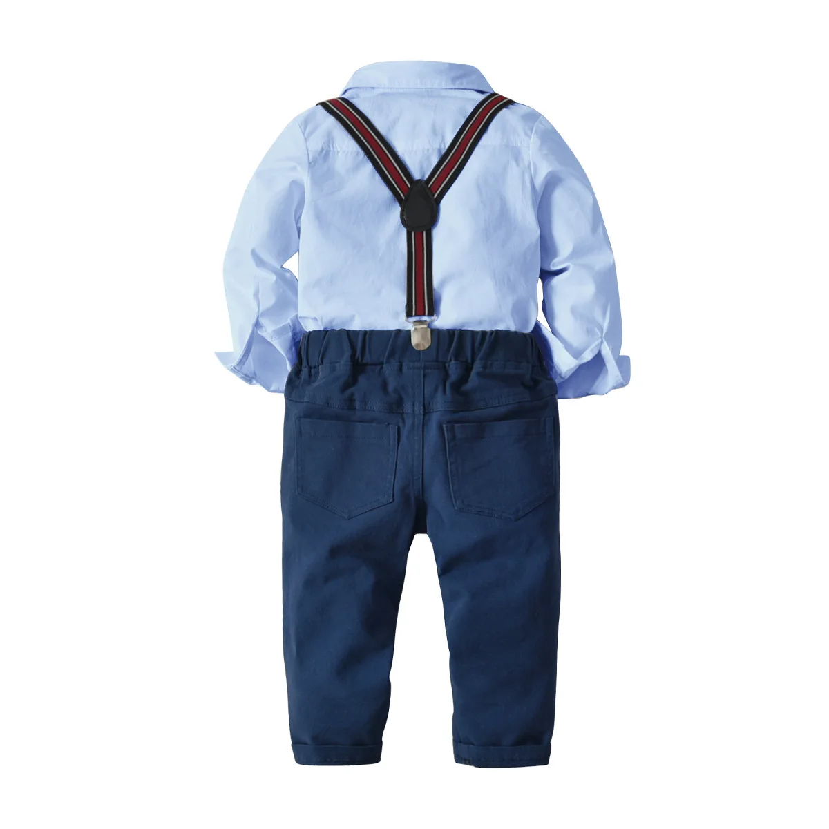 pudcoco Newborn Toddler Kids Baby Boy Gentleman Suit Bow Tie School Shirt+Suspender Pants Trousers Outfit Set Wedding Party 1-7Y |