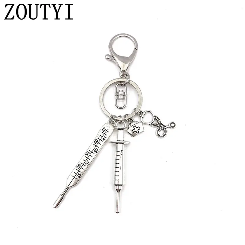 2019 новинки шапочка Медсестры Медицинский цепочка для ключей иглы шприц