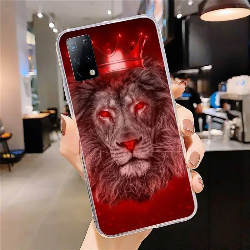

Tiger and Lion Phone Case for Samsung Galaxy S20 S10 Plus A21S A51 A71 Clear Cover Note 20 Ultra Lite Fundas Coque