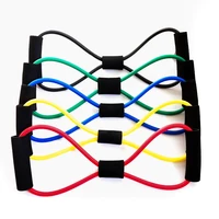 4 colors sports elastic band yoga resistance bands fitness equipment exercise puller 8 shaped chest expander for body building