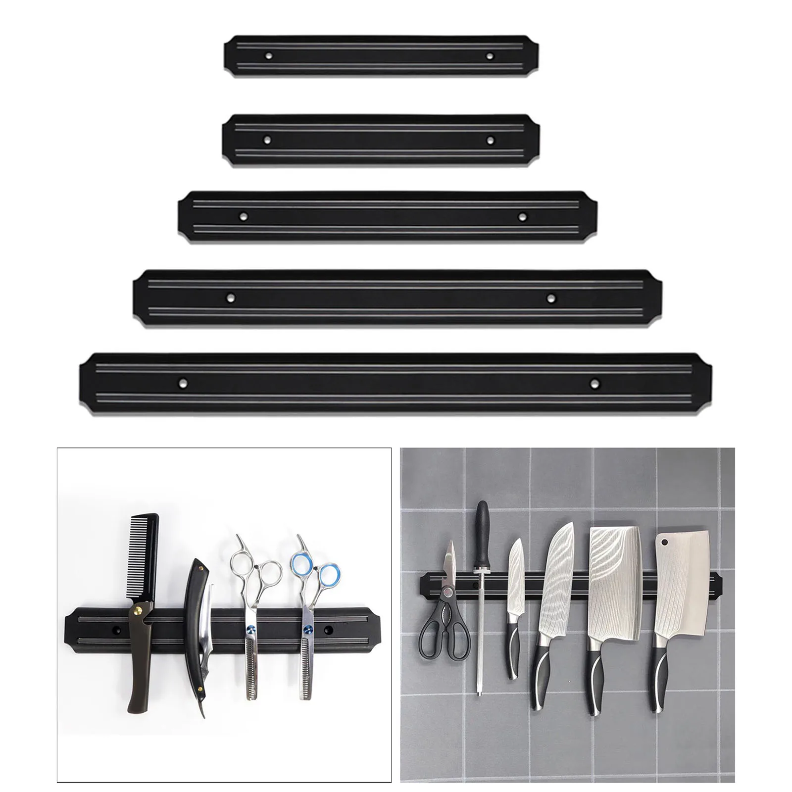 

Магнитный держатель для ножей, полос, настенный многофункциональный держатель для прачечной, гаража, настенный держатель для машинки для стрижки волос и прически